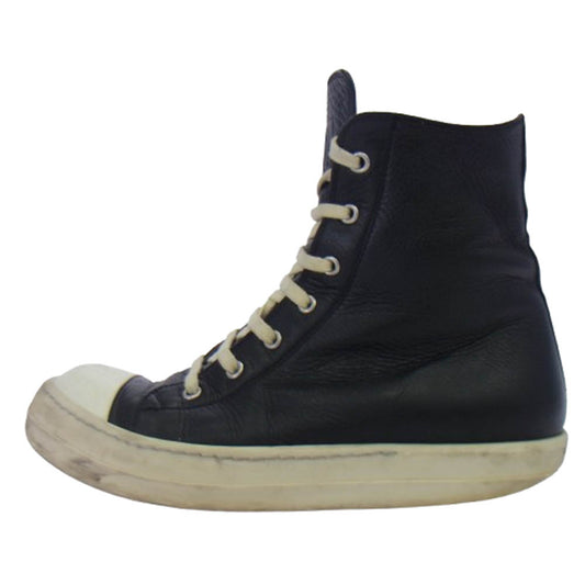 Rick Owens リックオウエンス RAMONES ラモーンズ レザー ハイカット スニーカー ブラック系 40【中古】