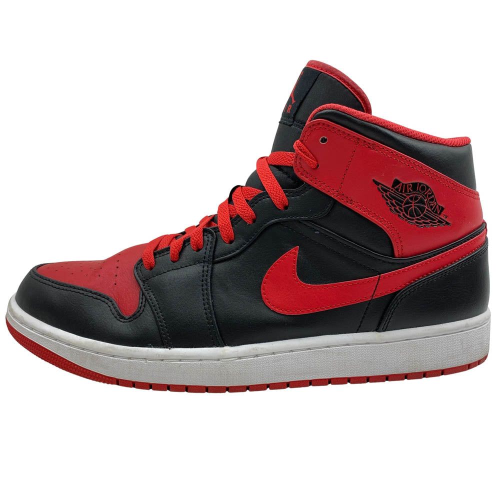 NIKE ナイキ DQ8426-060 Air Jordan 1 Mid Bred Toeエアジョーダン1 ミッド ブレッドトゥ スニーカー ブラック系 30cm【中古】