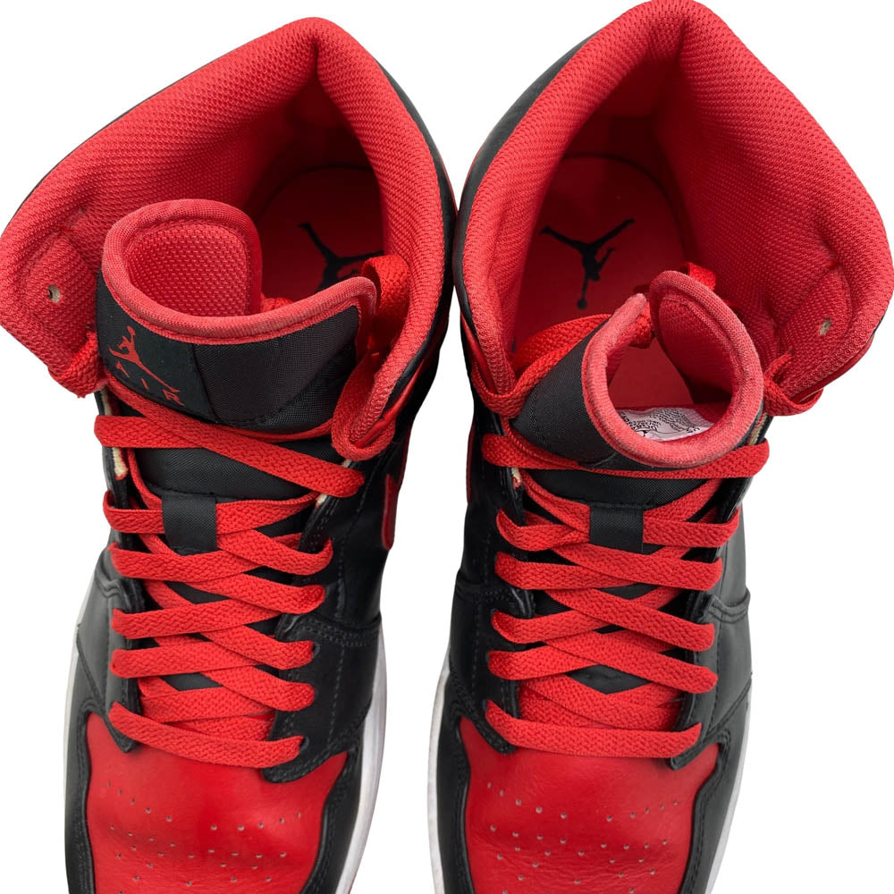 NIKE ナイキ DQ8426-060 Air Jordan 1 Mid Bred Toeエアジョーダン1 ミッド ブレッドトゥ スニーカー ブラック系 30cm【中古】