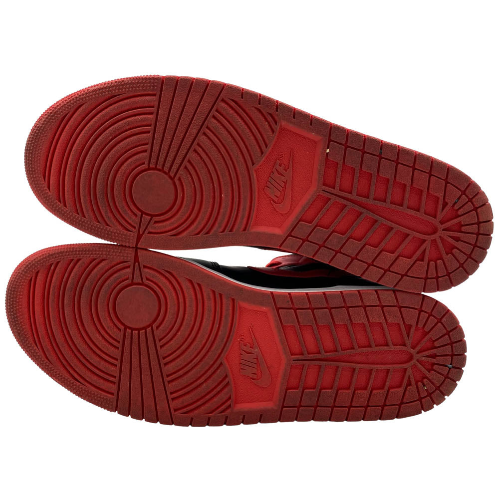 NIKE ナイキ DQ8426-060 Air Jordan 1 Mid Bred Toeエアジョーダン1 ミッド ブレッドトゥ スニーカー ブラック系 30cm【中古】