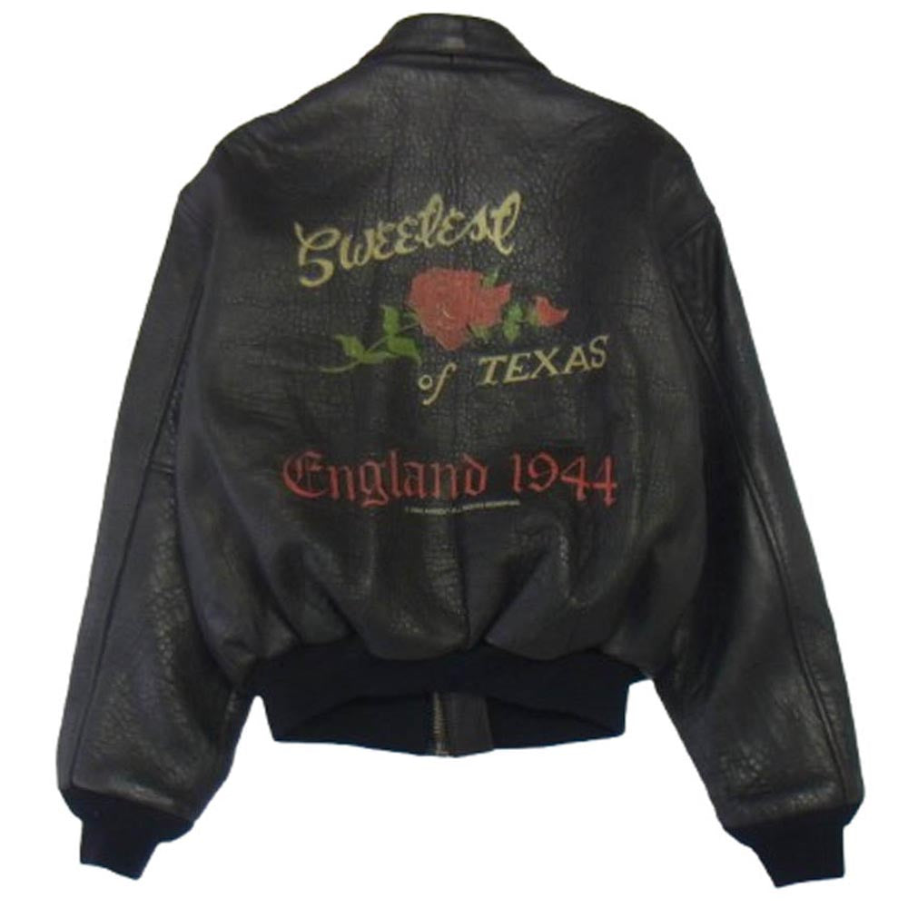 AVIREX アヴィレックス THE SWEETEST ROSE OF TEXAS レザー ジャケット ブラック系【中古】