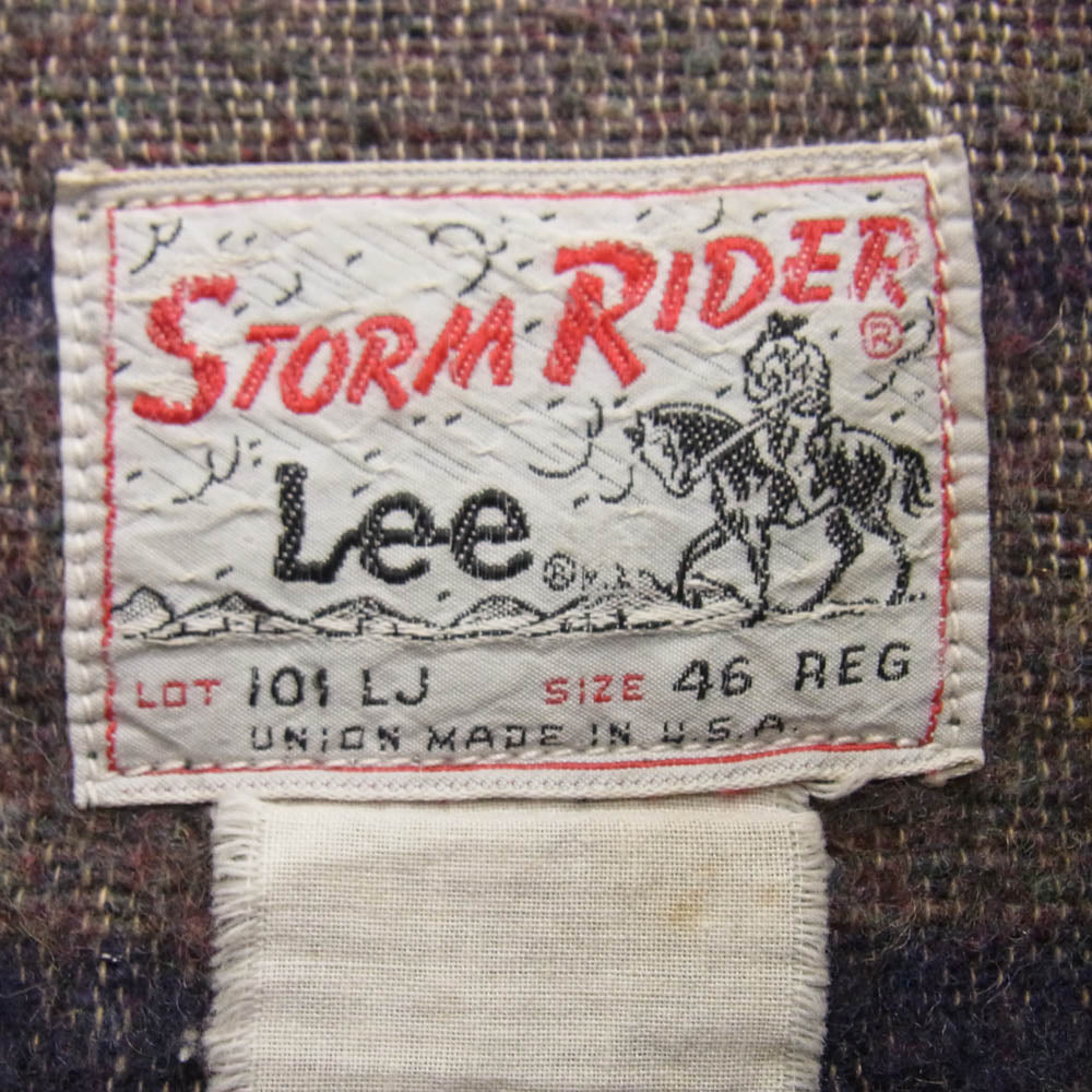 Lee リー USA製 Vintage ヴィンテージ 70s STORM RIDER ストームライダー デニム ジャケット インディゴブルー系 46【中古】