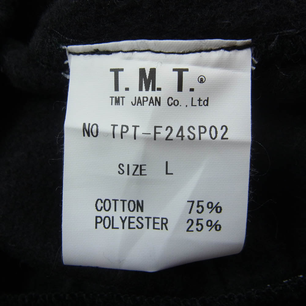 TMT ティーエムティー TPT-F24SP02 カレッジプリント スウェット パンツ ブラック系 L【美品】【中古】