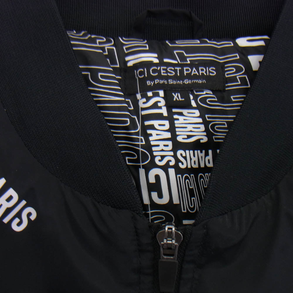 パリサンジェルマン WEEPLAY ICI CEST PARIS BOMBER ジャケット ブラック系 XL【極上美品】【中古】