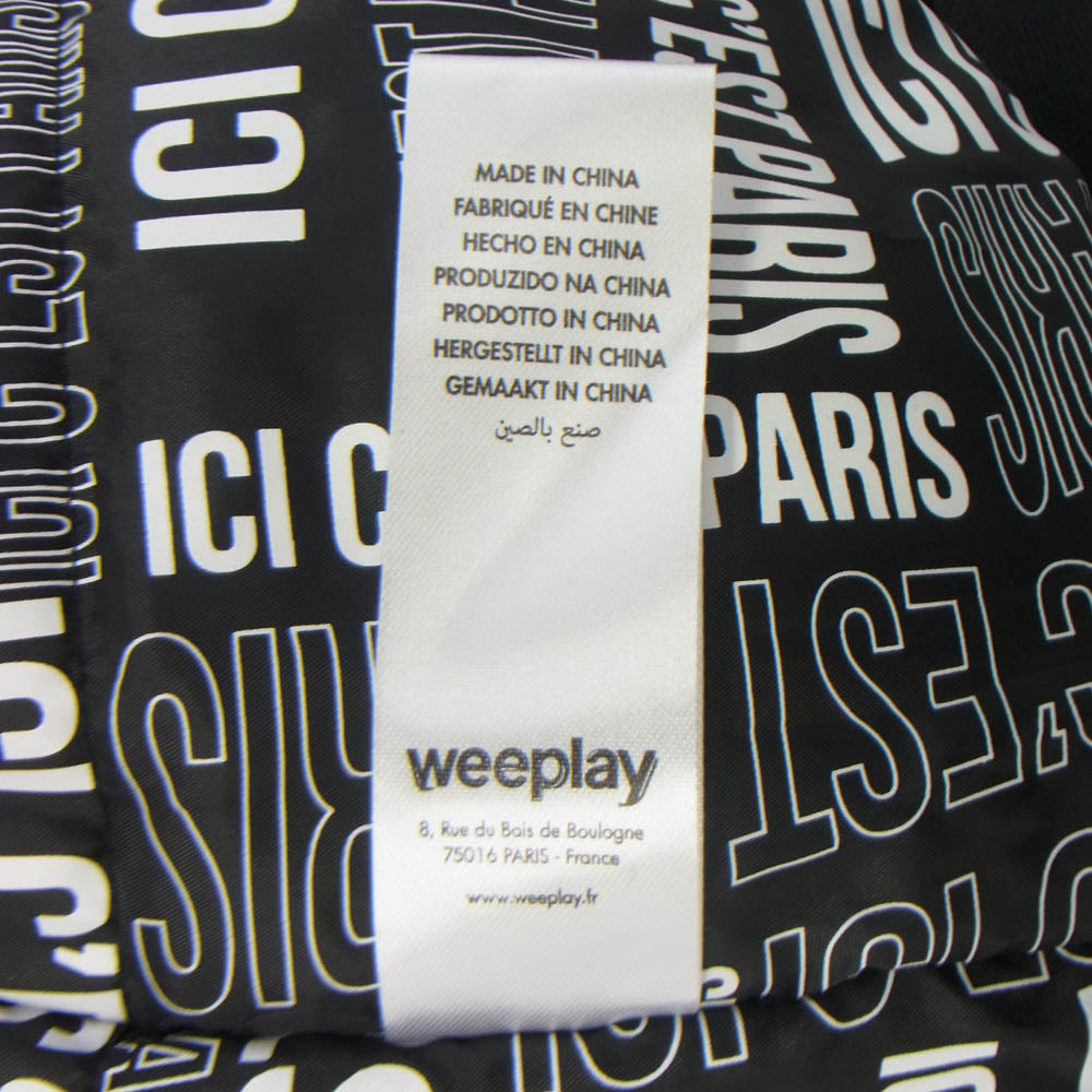 パリサンジェルマン WEEPLAY ICI CEST PARIS BOMBER ジャケット ブラック系 XL【極上美品】【中古】