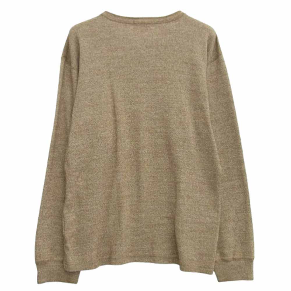 A BATHING APE アベイシングエイプ ワンポイント 猿ワッペン ヘンリーネック スウェット ベージュ系 ブラウン系 M【中古】