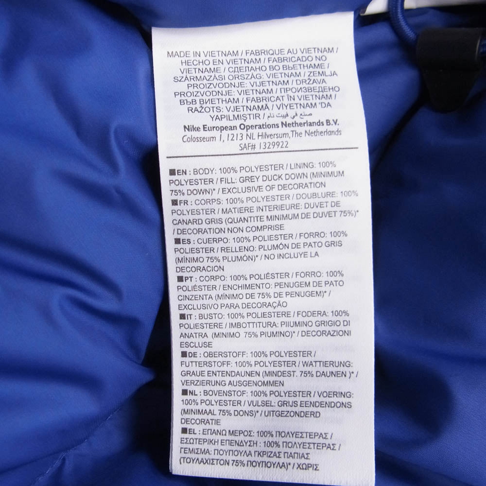 NIKE ナイキ 505286-460 FC Barcelona down jacket バルセロナ ダウンジャケット ブルー系 M【極上美品】【中古】