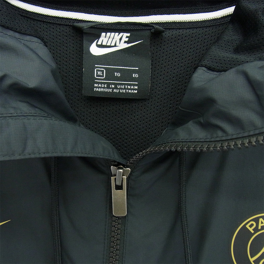 NIKE ナイキ CI9274-010 × PARIS SAINT GERMAIN 50th Anniversary Collection パリサンジェルマン ウインドランナー　ナイロンジャケット ブラック系 XL【中古】