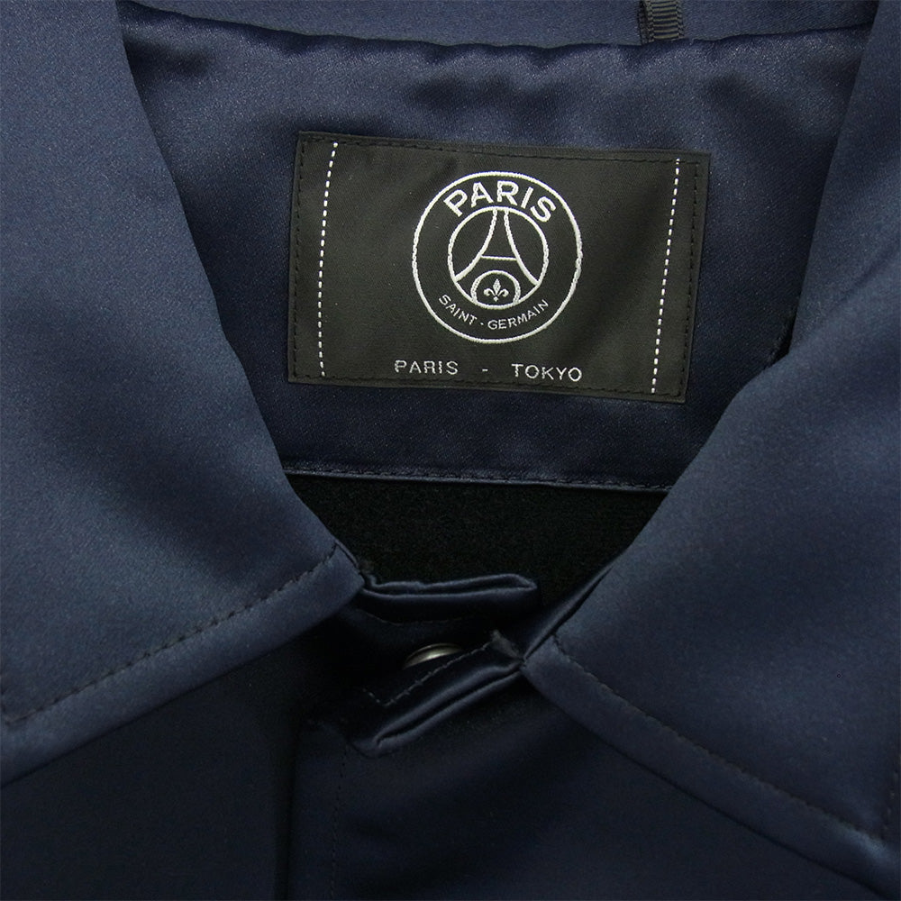 パリサンジェルマン × EDIFICE エディフィス コーチ ジャケット ネイビー系 L【中古】