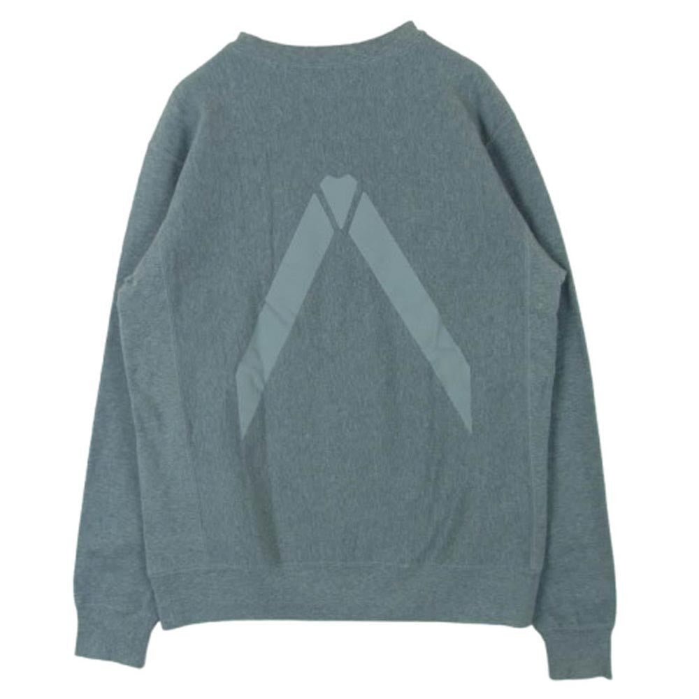 A BATHING APE アベイシングエイプ BAPE reflective logo クルーネック スウェット グレー グレー系 L【中古】