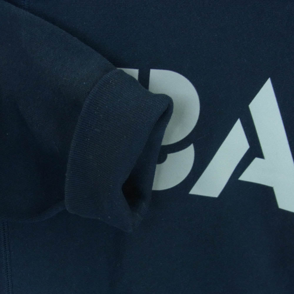 A BATHING APE アベイシングエイプ BAPE reflective logo クルーネック スウェット ネイビー ネイビー系 L【中古】