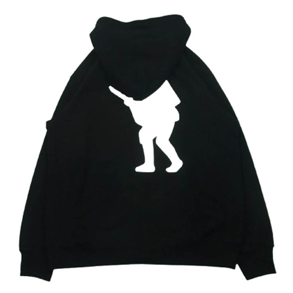 A BATHING APE アベイシングエイプ APE SHALL NEVER KILL APE soldier hoodie プリント フルジップ スウェット パーカー ブラック系 L【中古】