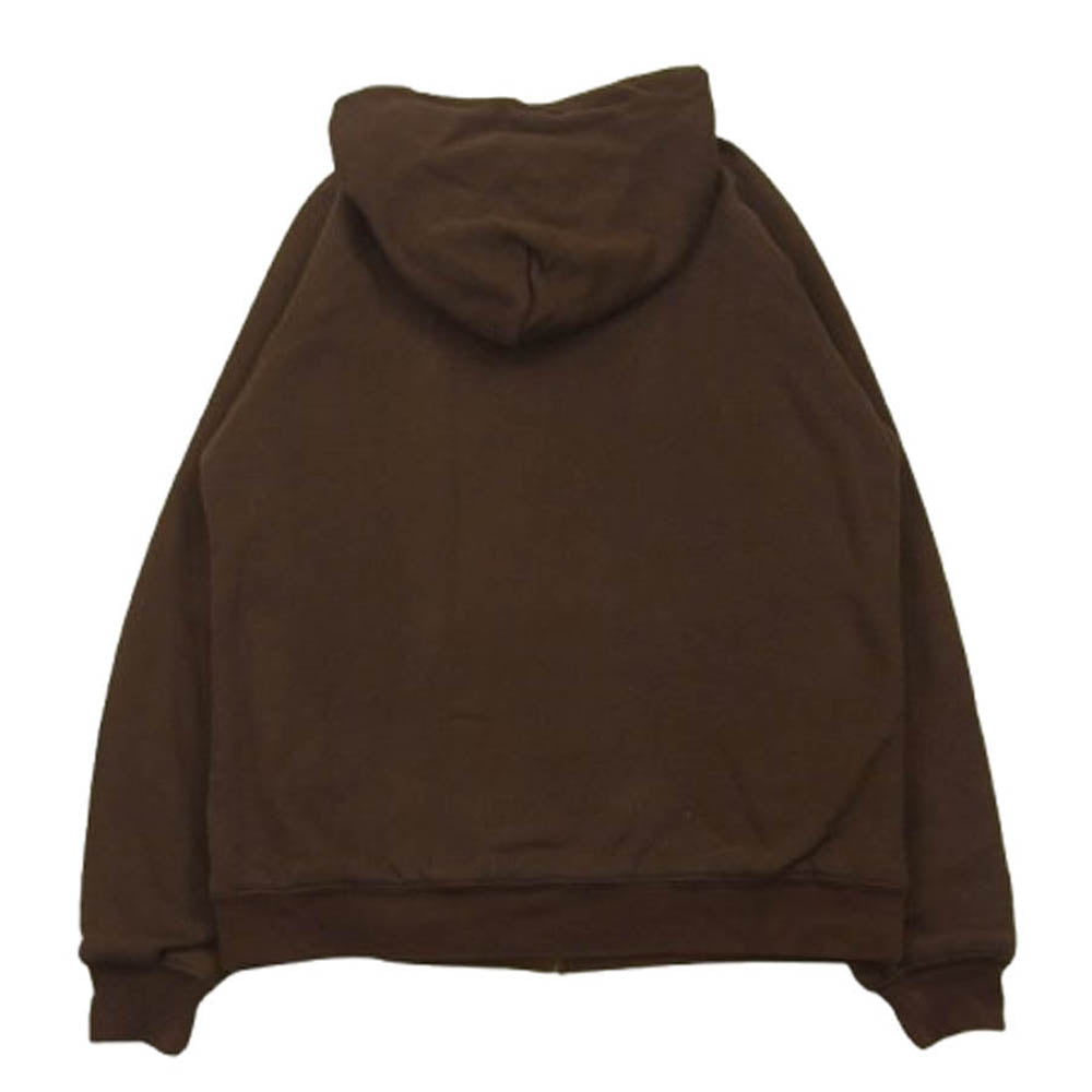 A BATHING APE アベイシングエイプ BAPE LOGO フルジップ リバーシブル サーマル ブラウンカモ スウェット パーカー ブラウン系 L【中古】