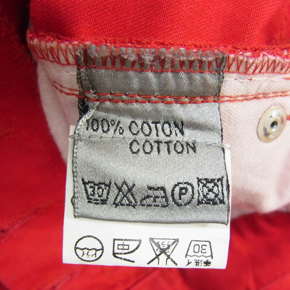 DIOR HOMME ディオールオム 05SS 5EH1011450 エディ期 ボタンフライ スキニー パンツ レッド系 33【中古】