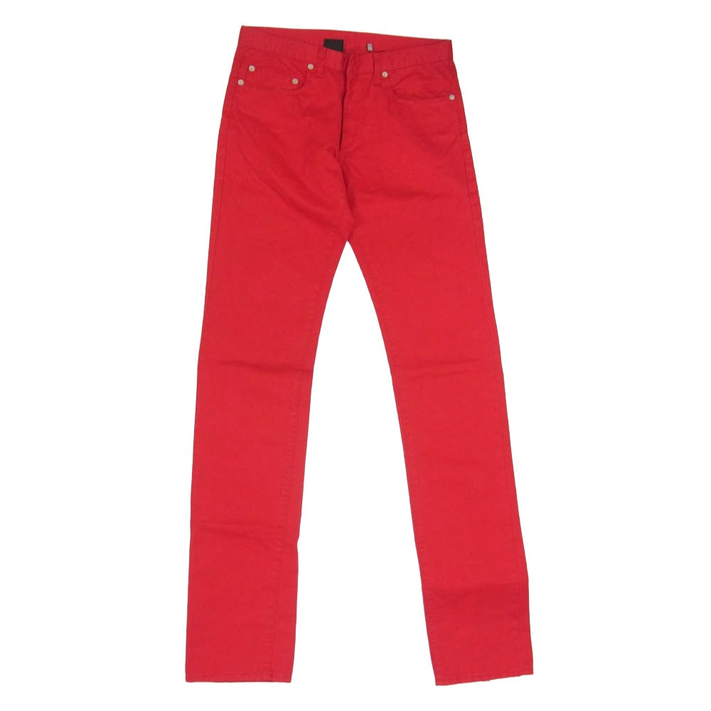 DIOR HOMME ディオールオム ボタンフライ スキニー パンツ レッド系 30【中古】