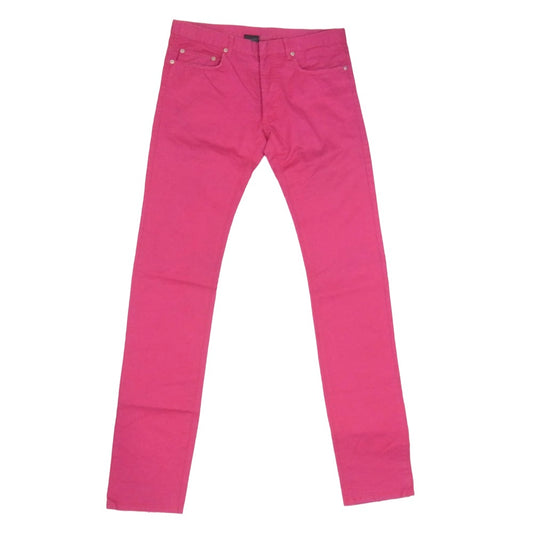 DIOR HOMME ディオールオム ボタンフライ スキニー パンツ ピンク系 32【中古】
