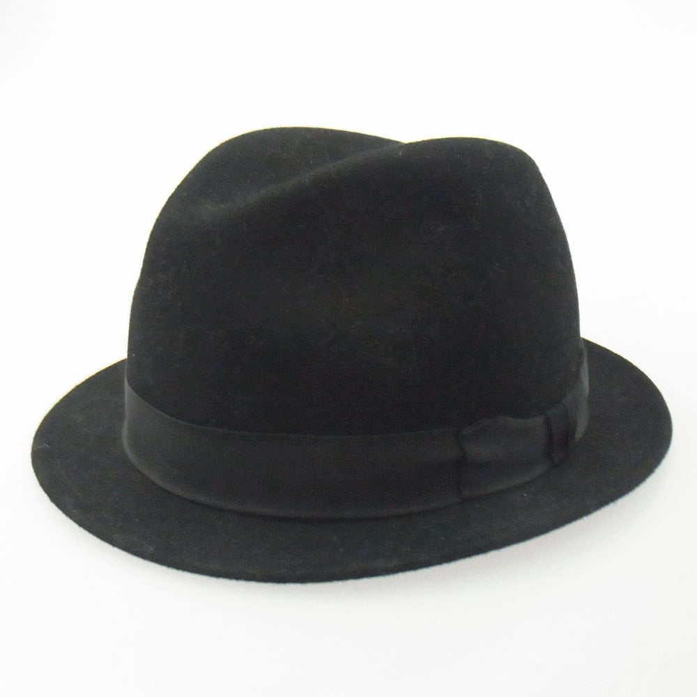 DIOR HOMME ディオールオム 06SS 6EH1090217 エディ期 ウール 中折れ ハット 帽子 ブラック系 61【中古】