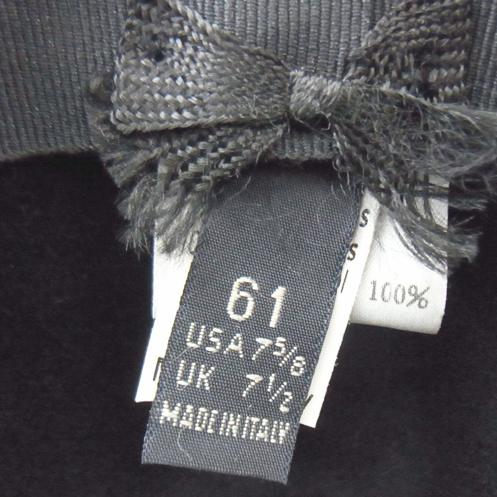 DIOR HOMME ディオールオム 06SS 6EH1090217 エディ期 ウール 中折れ ハット 帽子 ブラック系 61【中古】