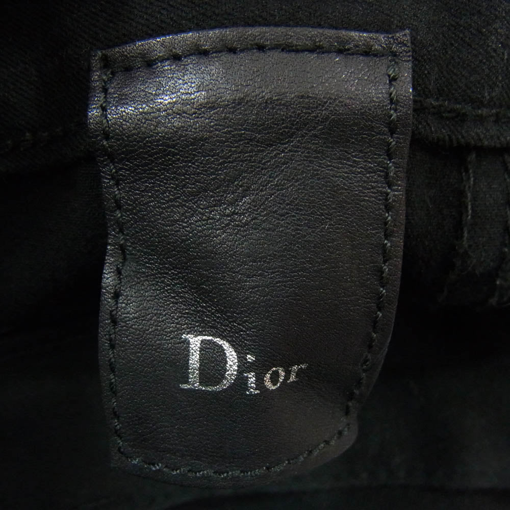 DIOR HOMME ディオールオム 07SS 6HH1013564 エディ期 ボタンフライ ストレッチ スキニー パンツ ブラック系 32【中古】
