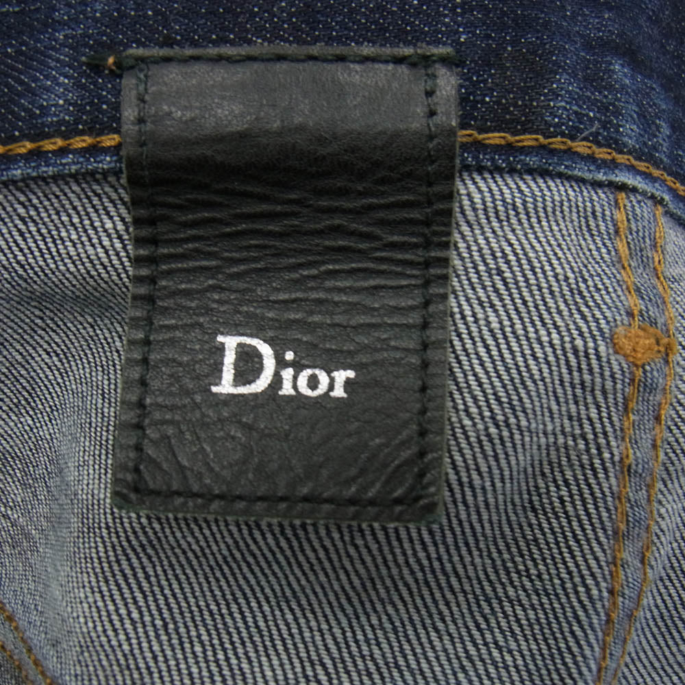 DIOR HOMME ディオールオム ボタンフライ ストレッチ スキニー デニム パンツ インディゴブルー系 33【中古】