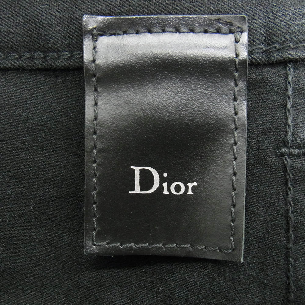 DIOR HOMME ディオールオム 7E3110460187 レーヨン混 ストレッチ スキニー パンツ ブラック系 32【中古】
