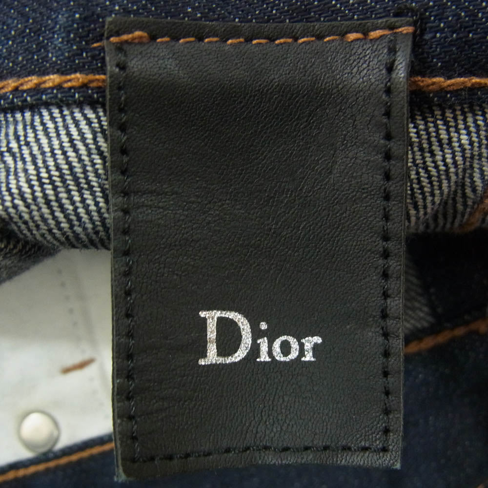 DIOR HOMME ディオールオム 10AW 0H31J3751625 アンダーマイトラック ストレッチ ストレート デニム パンツ インディゴブルー系 33【中古】