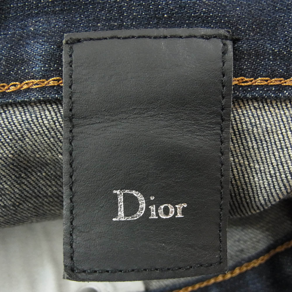 DIOR HOMME ディオールオム 163D007TX995 JAKE ジェイク JAKE ジェイク ヴィンテージ加工 スキニーデニムパンツ インディゴブルー系 33【中古】