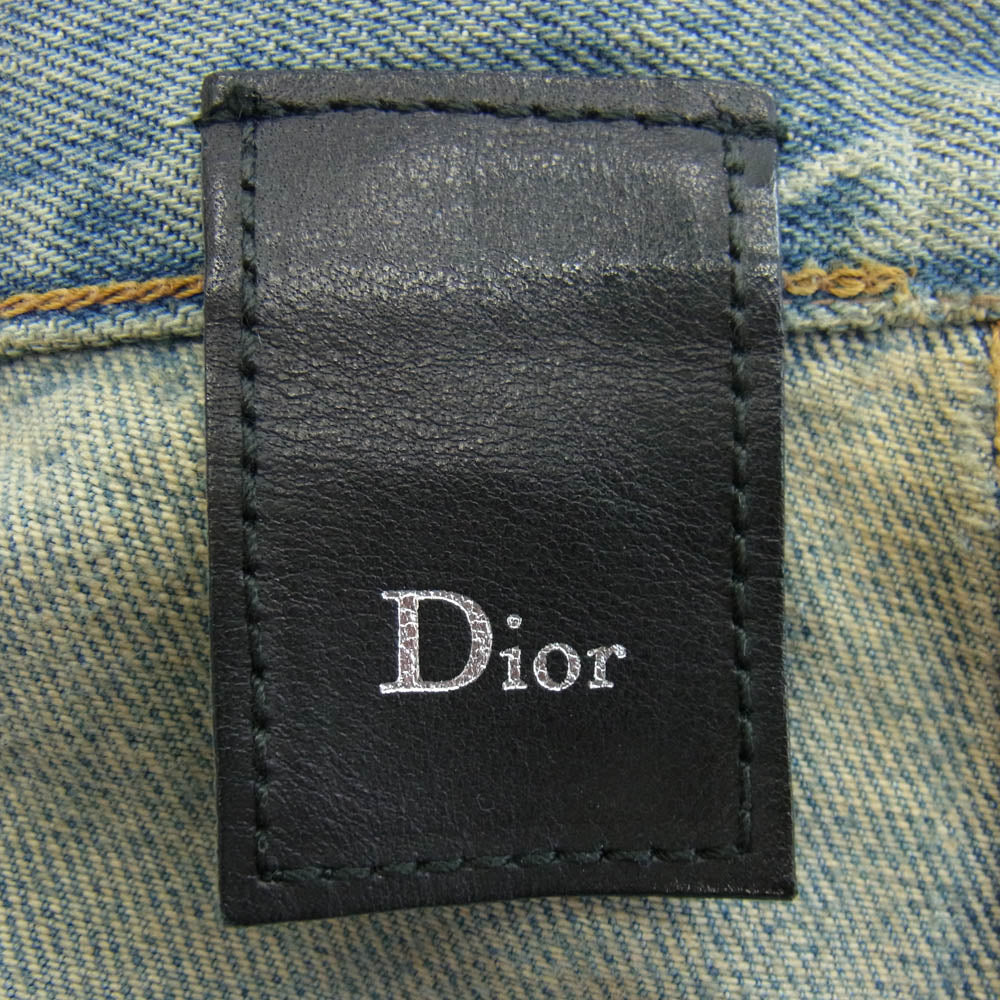 DIOR HOMME ディオールオム 06SS 6EH1011474 エディ期 リペア ダメージスキニー デニム パンツ インディゴブルー系 30【中古】