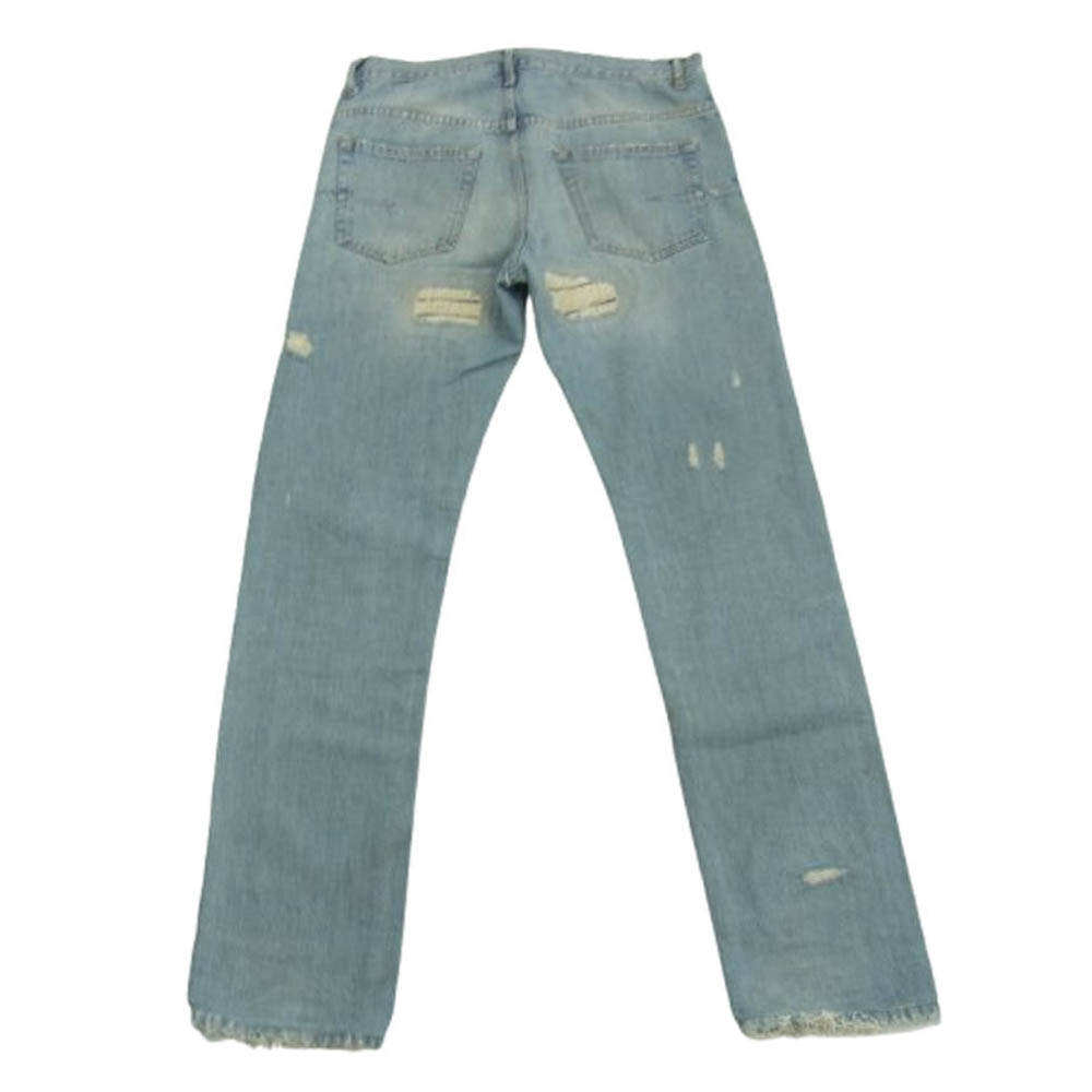 DIOR HOMME ディオールオム 06SS 6EH1011474 エディ期 リペア ダメージスキニー デニム パンツ ライトブルー系 30【中古】