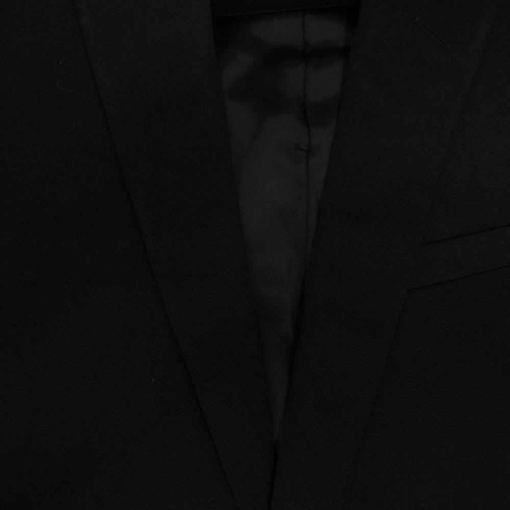 DIOR HOMME ディオールオム 04AW 4HH2032825 エディ期 襟サテン チェスター コート ブラック系 52【中古】