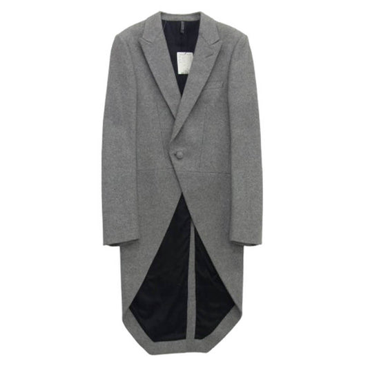 DIOR HOMME ディオールオム 06AW 6HH1031205 エディ期 燕尾 ウール ロング コート グレー系 48【中古】