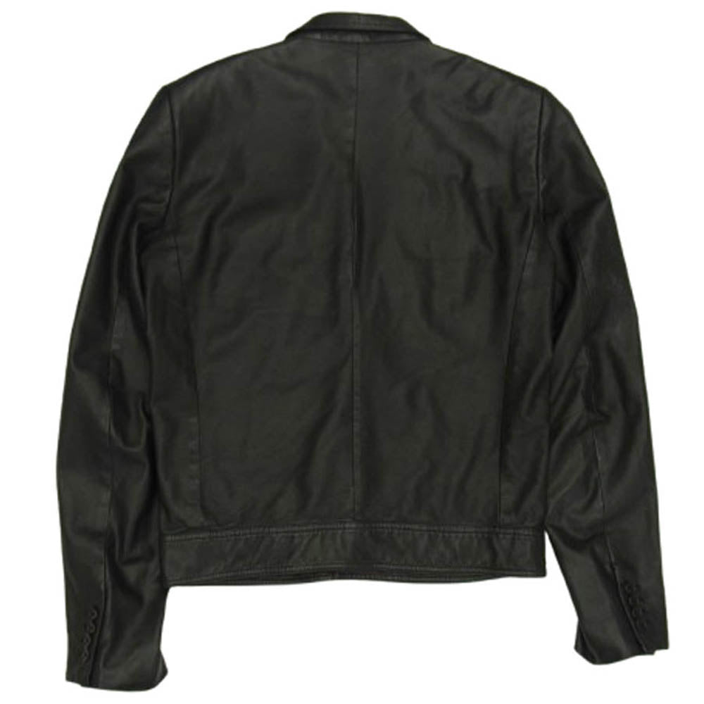 DIOR HOMME ディオールオム 05SS 5EH5028713 BECK エディ期 ピークドラペル レザーライダース ジャケット ブラック系 50【中古】