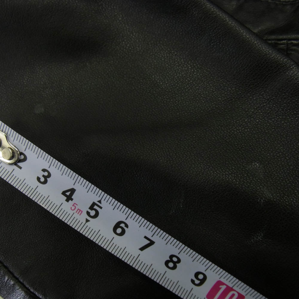 DIOR HOMME ディオールオム 05SS 5EH5028713 BECK エディ期 ピークドラペル レザーライダース ジャケット ブラック系 50【中古】