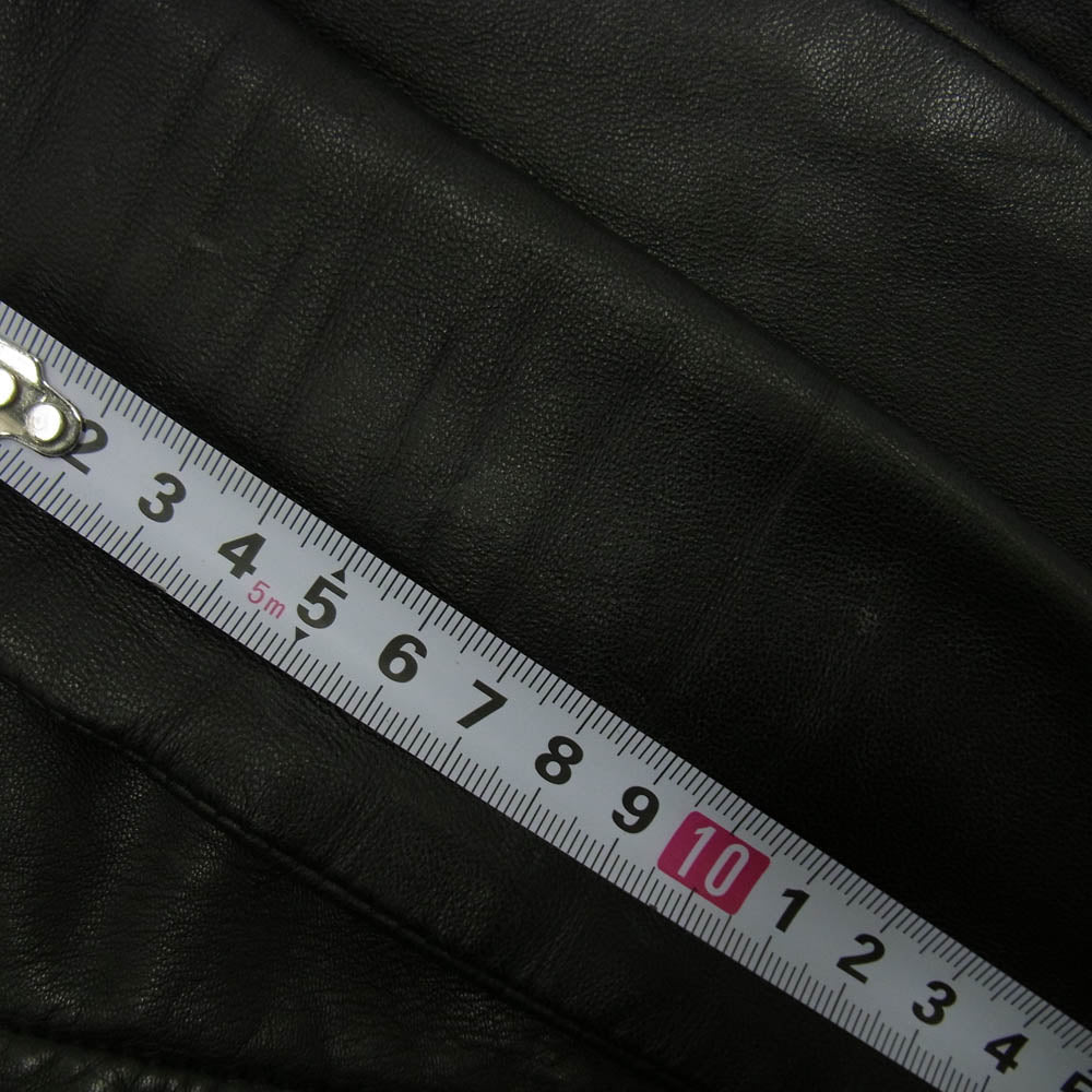 DIOR HOMME ディオールオム 05SS 5EH5028713 BECK エディ期 ピークドラペル レザーライダース ジャケット ブラック系 50【中古】