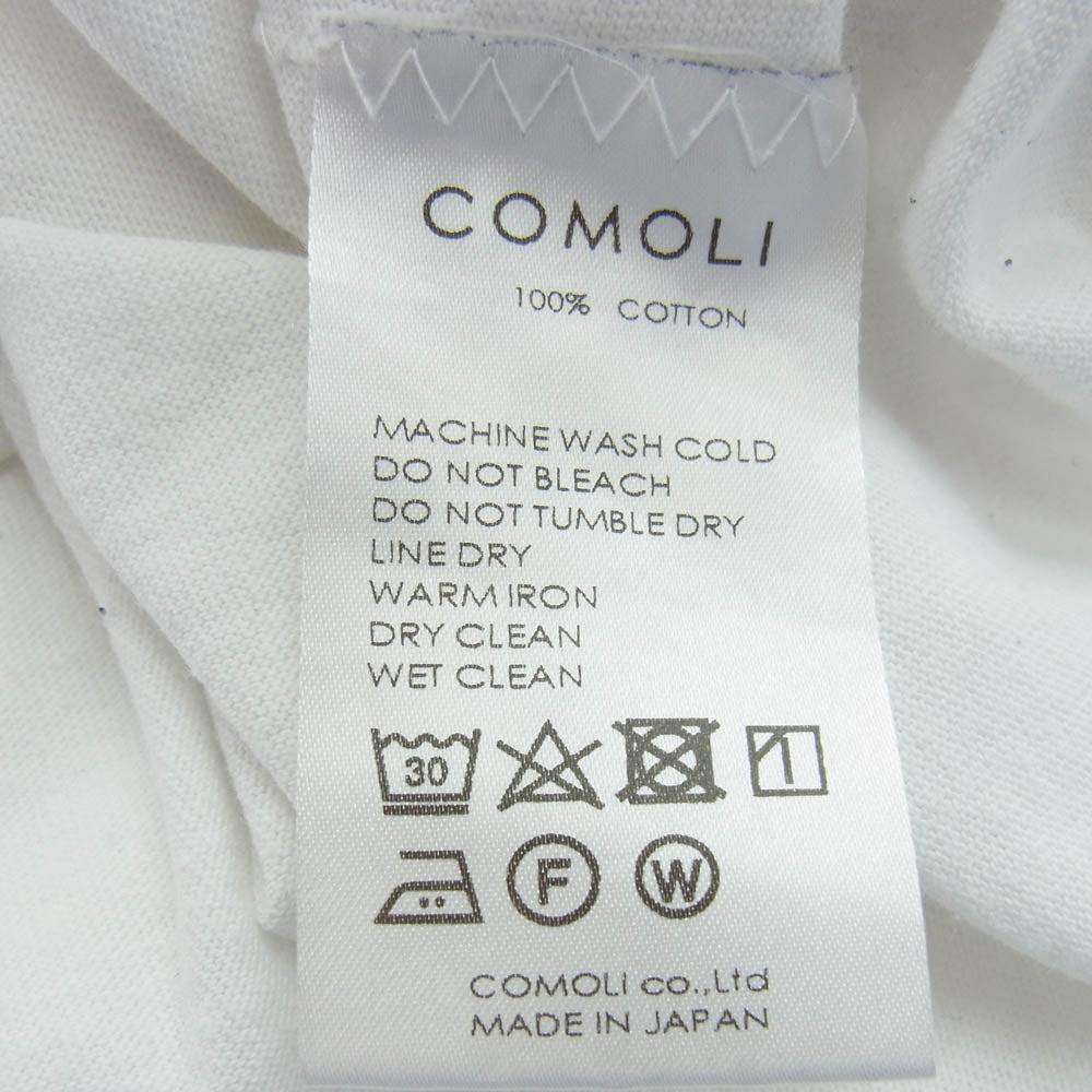 COMOLI コモリ 22SS V01-05016 空紡天竺 ノースリーブ カットソー ホワイト系 3【中古】