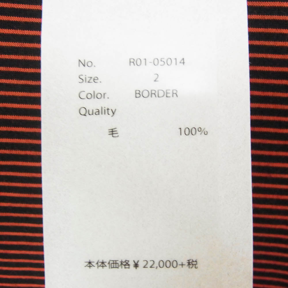 COMOLI コモリ 20SS R01-05014 ウール 天竺 半袖 Tシャツ レッド系 2【中古】