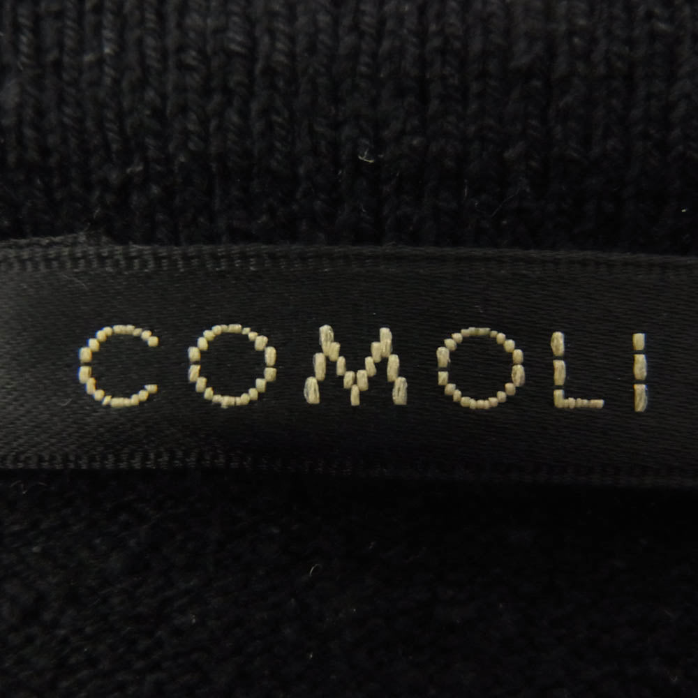 COMOLI コモリ 20SS R01-05009 シルクネップ ジャージ 長袖 クルー ブラック系 3【中古】