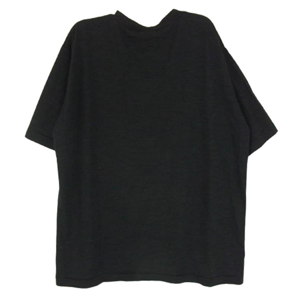 COMOLI コモリ 19SS P01-05007 日本製 ウール 天竺半袖 クルー ポケット 半袖 Tシャツ ブラック系 2【中古】