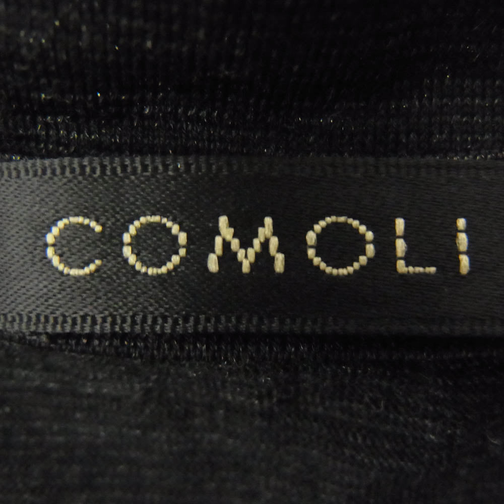 COMOLI コモリ 19SS P01-05007 日本製 ウール 天竺半袖 クルー ポケット 半袖 Tシャツ ブラック系 2【中古】
