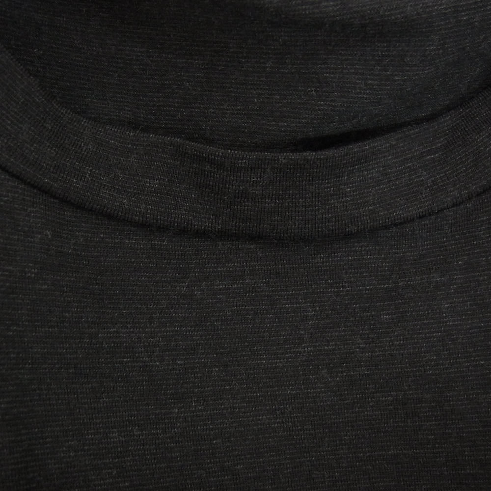 COMOLI コモリ 22AW V01-05006 ウール 天竺 長袖 クルーネック カットソー Tシャツ ブラック系 2【中古】