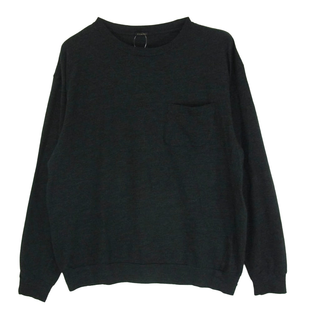 COMOLI コモリ 21AW U03-05006 ウール 天竺 長袖 クルー ニット ダークグレー系 2【中古】