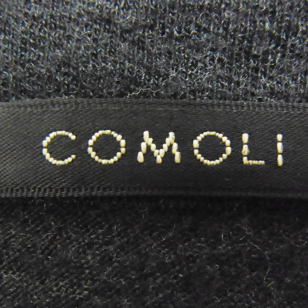 COMOLI コモリ 21AW U03-05006 ウール 天竺 長袖 クルー ニット ダークグレー系 2【中古】