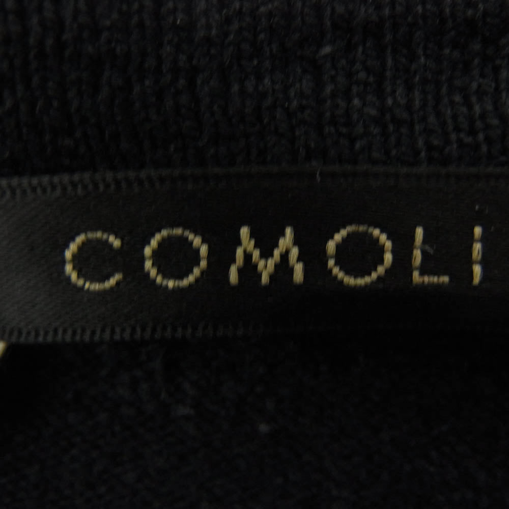 COMOLI コモリ 20SS R01-05009 シルクネップ ジャージ 長袖 クルー ブラック系 3【中古】