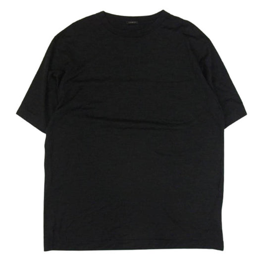 COMOLI コモリ 19SS P01-05007 日本製 ウール 天竺半袖 クルー ポケット 半袖 Tシャツ ブラック系 2【中古】