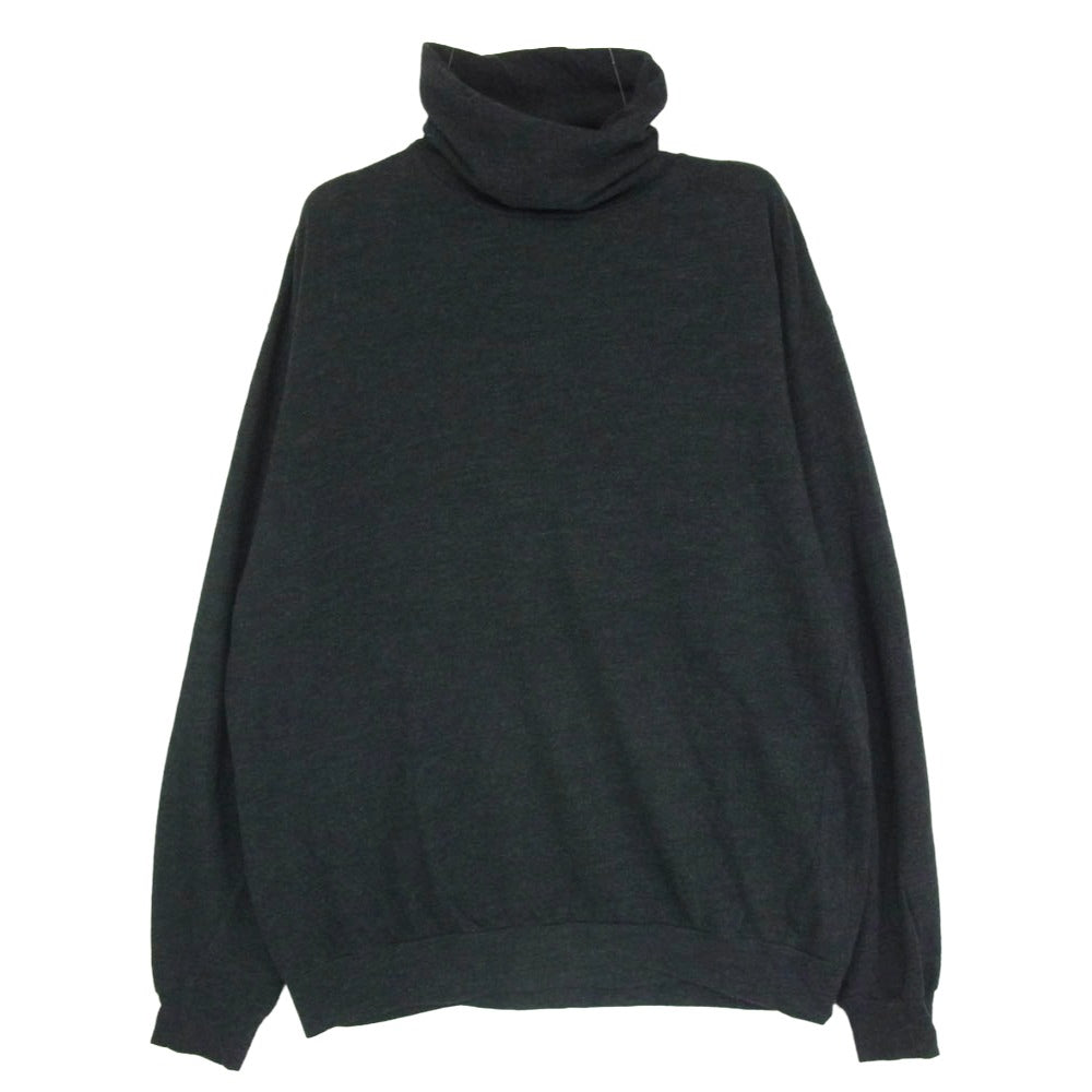 COMOLI コモリ 21AW U03-05007 ウール 天竺 長袖 タートルネック ニット ダークグレー系 2【中古】