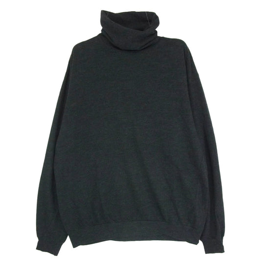 COMOLI コモリ 21AW U03-05007 ウール 天竺 長袖 タートルネック ニット ダークグレー系 2【中古】