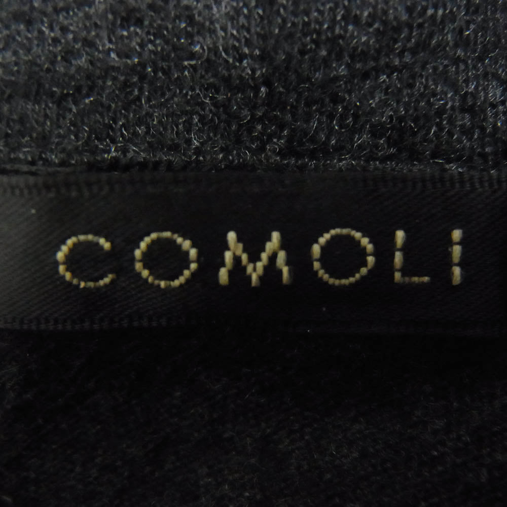 COMOLI コモリ 21AW U03-05007 ウール 天竺 長袖 タートルネック ニット ダークグレー系 2【中古】