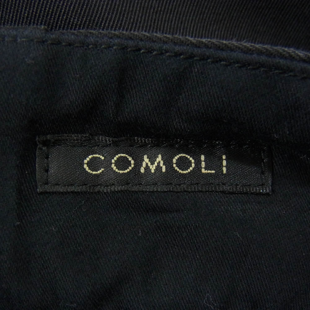 COMOLI コモリ 23SS X01-03014 COTTON GABARDINE WORK PANTS コットン ギャバ ワーク パンツ ブラック系 2【中古】