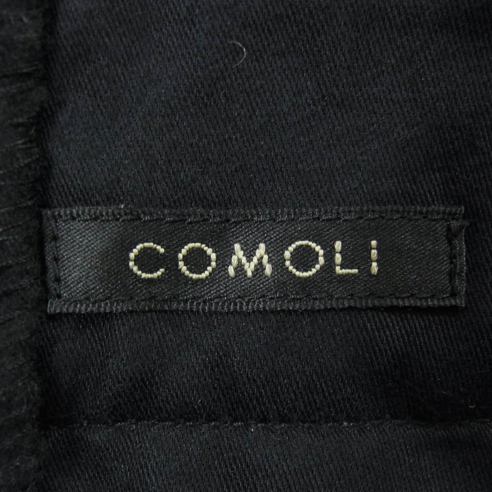 COMOLI コモリ 21AW U03-03004 モール スキン パンツ ブラック系 2【中古】