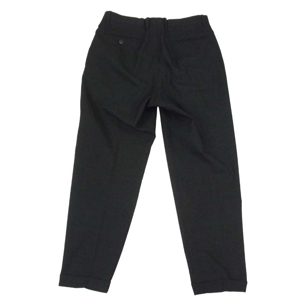 COMOLI コモリ 22SS V01-03003 2TUCK PANTS ウール 2タック スラックスパンツ ブラック系 2【中古】